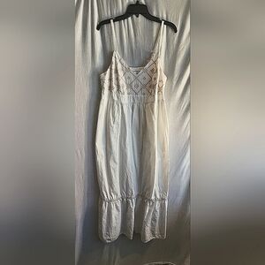 Ava & Viv Off-White Embroidered Sundress Sz M